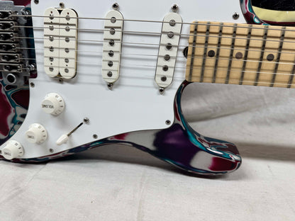 James Tyler Los Angeles Custom Shop Classic HSS S-style Guitar with Case - Psychedelic Vomit - s/n: 2158