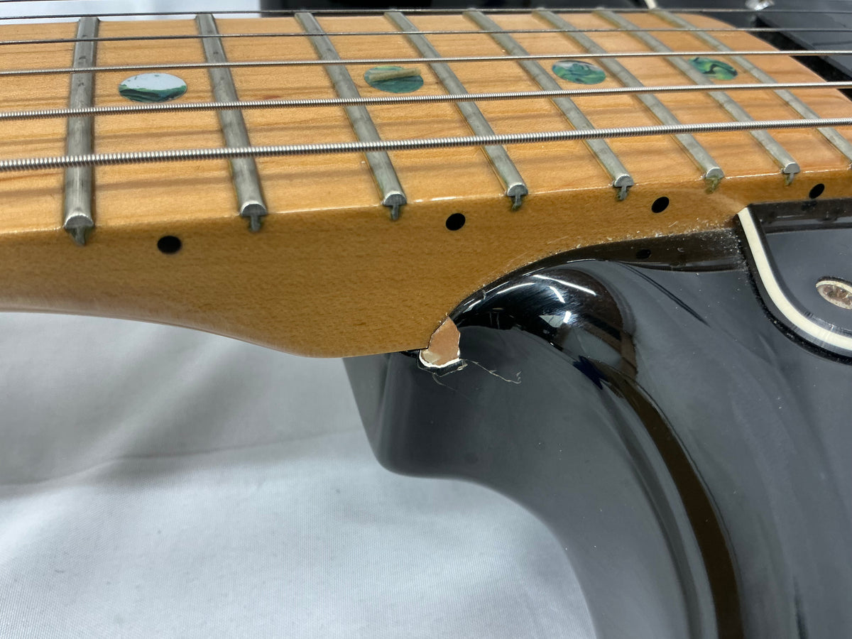 Fender Standard Stratocaster Electric Guitar NECK AND MIDDLE PICKUPS REPLACED - Black