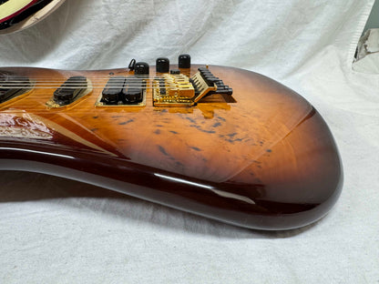 Warmoth S-style HSS Guitar with Lace Sensor Hot Gold Pickups by Houston Electric Guitar Jerry DeLue