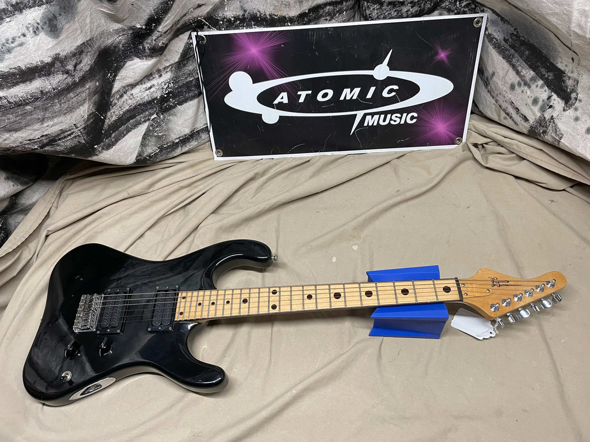 Guitarification Doublecut Electric Guitar - Black / Maple