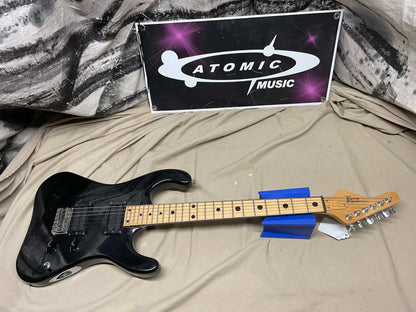 Guitarification Doublecut Electric Guitar - Black / Maple
