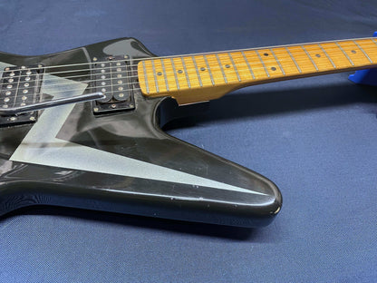 Kramer USA Voyager Series Guitar - modified! 1980s - Black with Lightning Bolt