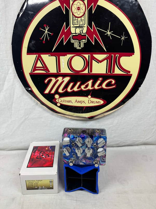 Atomic Tone Art Series Triptych Twins Boost / Overdrive / Distortion / Fuzz Pedal with Box