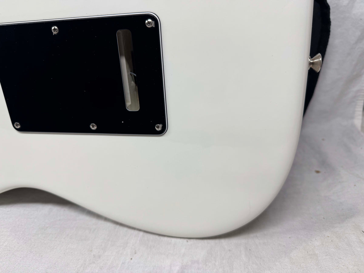 Fender American Performer Stratocaster Guitar with Rexylab Ultimate Strat upgrades/mods + Case 2023 - Arctic White / Rosewood fingerboard
