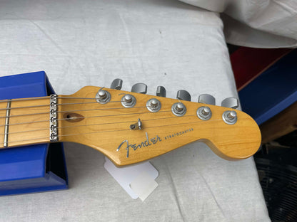 Fender PARTS Stratocaster - 1999 American Deluxe neck on 1983 Dan Smith-era Standard Strat body with Case - Transparent Teal