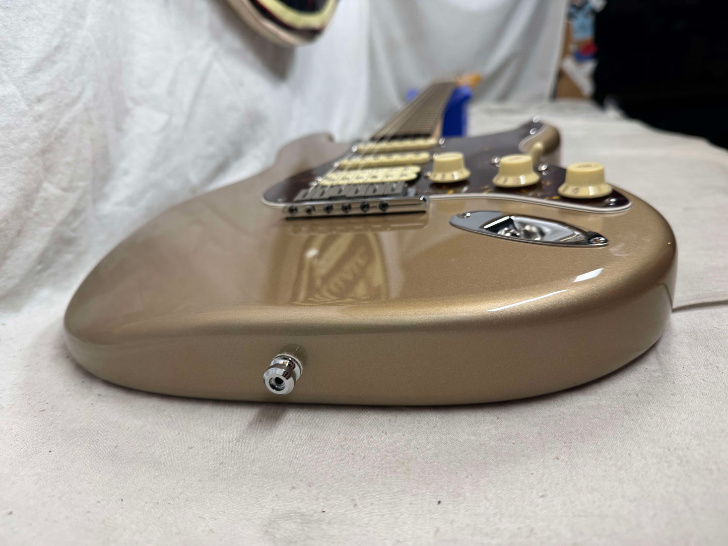 Parts Warmoth Alder body + 2022 Fender American Professional II neck Stratocaster Guitar with Case - Fire Mist Gold