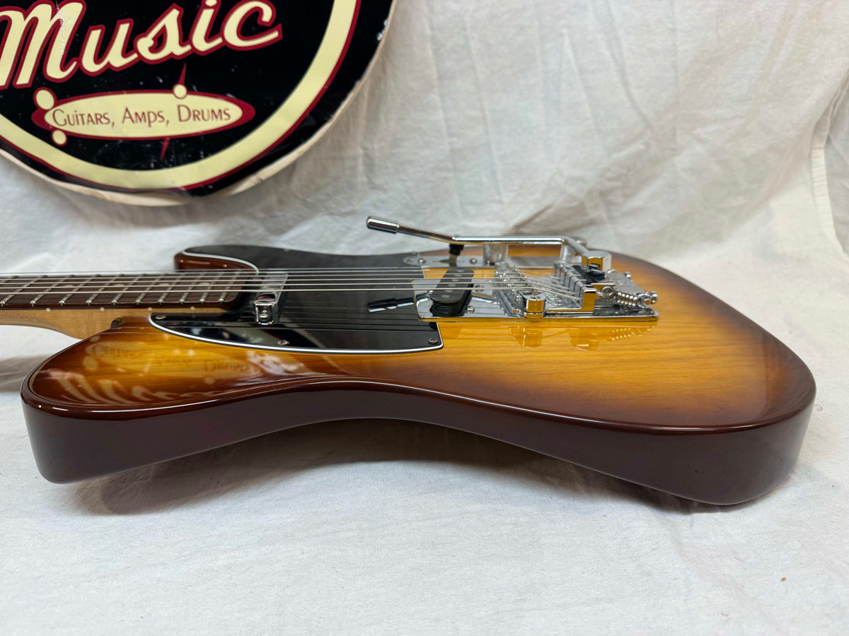 Fender 2016 Limited Edition American Standard Telecaster Figured Neck Guitar with Case 2015 - Cognac Burst / Rosewood fingerboard