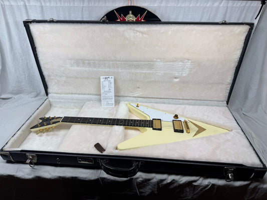 Gibson DSRVCWGH1 Limited Edition Reverse Flying V Guitar with Case 2007 - Alpine White