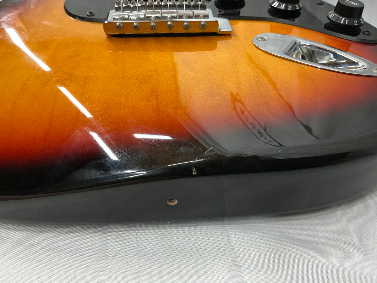 Fender PARTS Stratocaster Guitar - 2002 MIM Standard neck on ? body with WD pickguard + ? pickups
