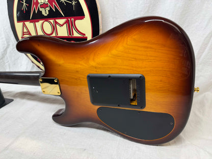 Warmoth S-style HSS Guitar with Lace Sensor Hot Gold Pickups by Houston Electric Guitar Jerry DeLue