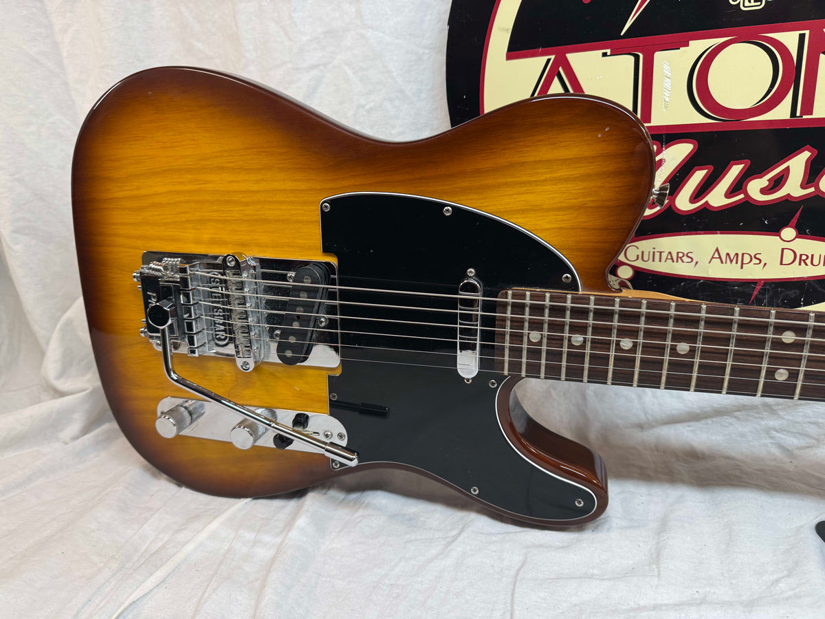 Fender 2016 Limited Edition American Standard Telecaster Figured Neck Guitar with Case 2015 - Cognac Burst / Rosewood fingerboard