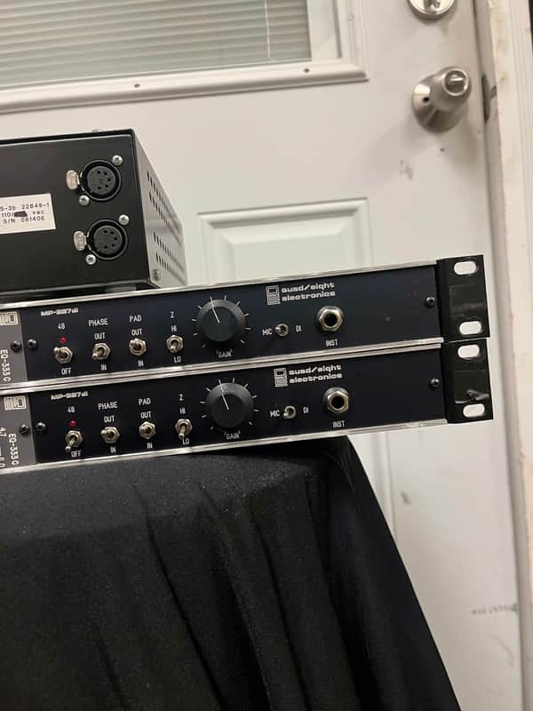 Quad Eight Electronics EQ-333c & MP-227di Equalizer + Microphone Preamp Modular Rack System *PAIR* with Power Supply - Image 3