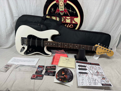 Fender American Performer Stratocaster Guitar with Rexylab Ultimate Strat upgrades/mods + Case 2023 - Arctic White / Rosewood fingerboard