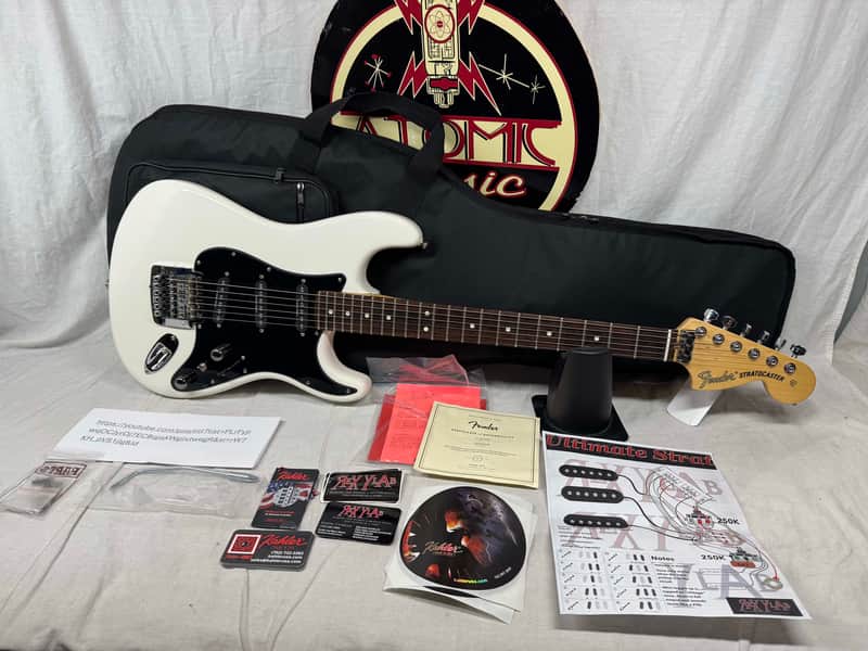 Fender American Performer Stratocaster Guitar with Rexylab Ultimate Strat upgrades/mods + Case
