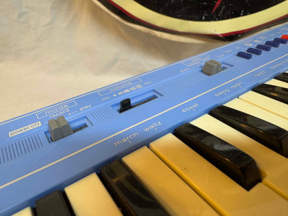 Casio PT-1 PT1 Mini Synthesizer with Box - MIJ Made In Japan - Rare Light Blue Color!
