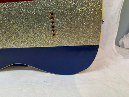 Fender Buck Owens Telecaster Guitar with Case 2002 - 2004 - MIJ Made In Japan - Red, Silver & Blue Sparkle