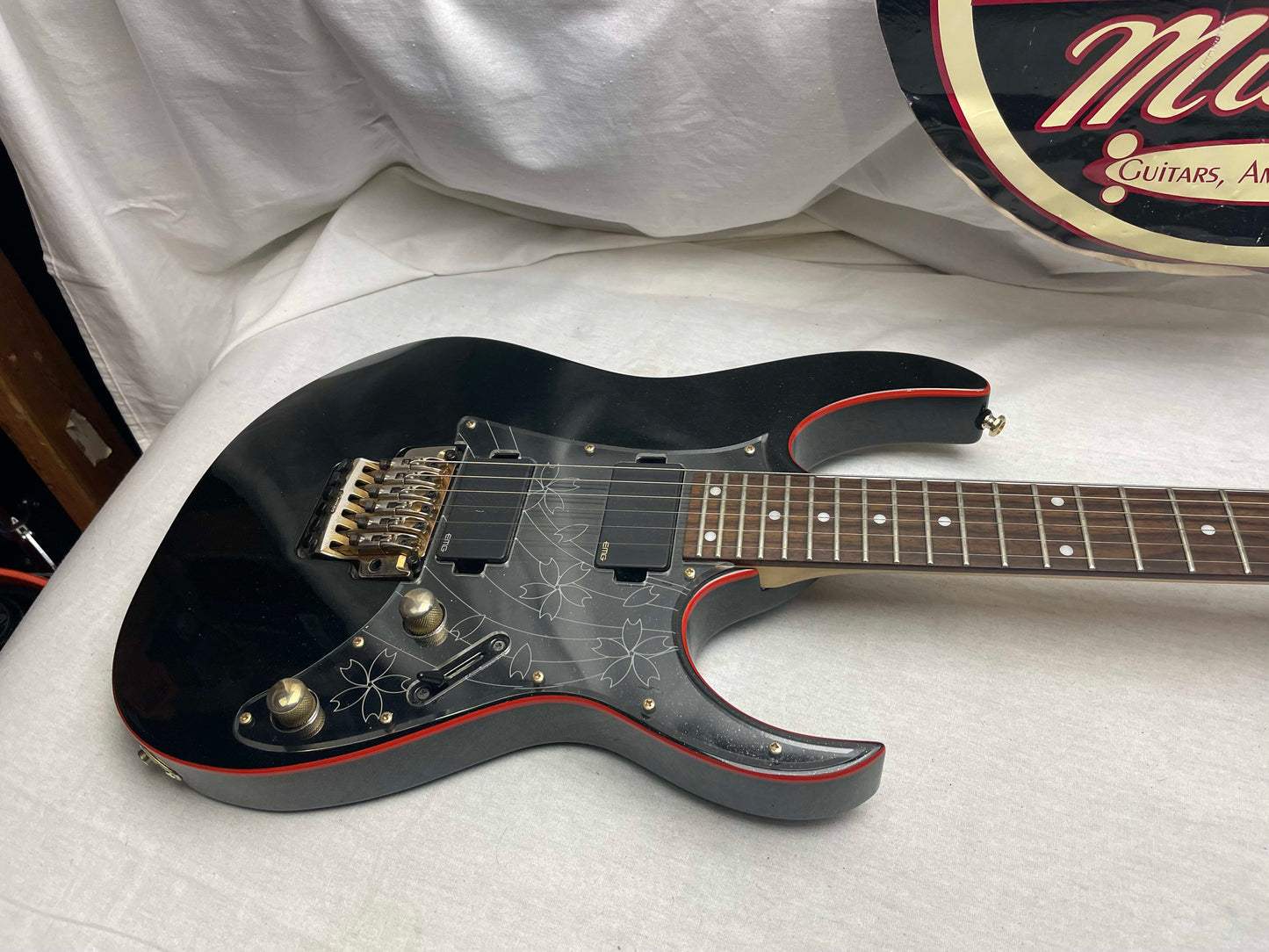 Ibanez RG Series RG08LTD Guitar 2008 Spring Special Limited Edition - Sakura Blast JPB Japan Black with Red Binding