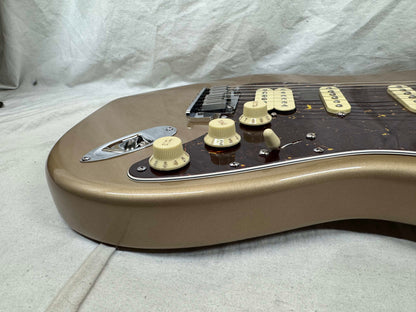 Parts Warmoth Alder body + 2022 Fender American Professional II neck Stratocaster Guitar with Case - Fire Mist Gold
