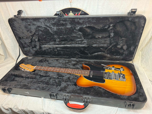 Fender 2016 Limited Edition American Standard Telecaster Figured Neck Guitar with Case 2015 - Cognac Burst / Rosewood fingerboard