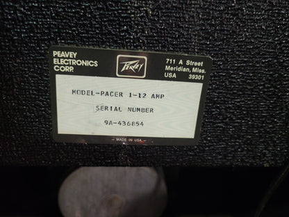 Peavey Pacer 100 SS Series 45-Watt 1x12" Guitar Combo 1980s - Local Pickup Only