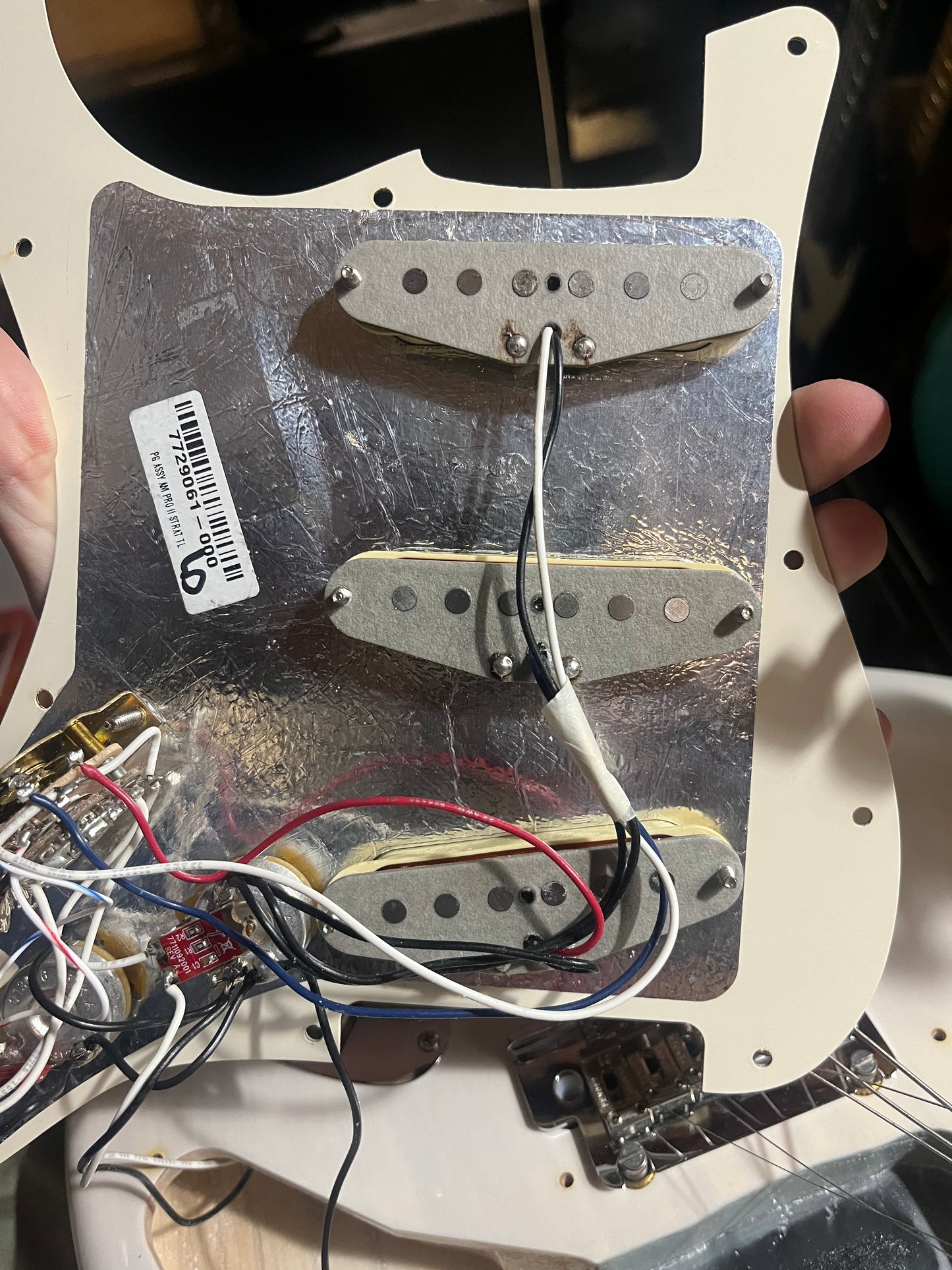 Fender USA Parts Stratocaster Guitar - Deep C shape American Professional II neck on American Professional Thinline Body  - White Blonde / Fender neck