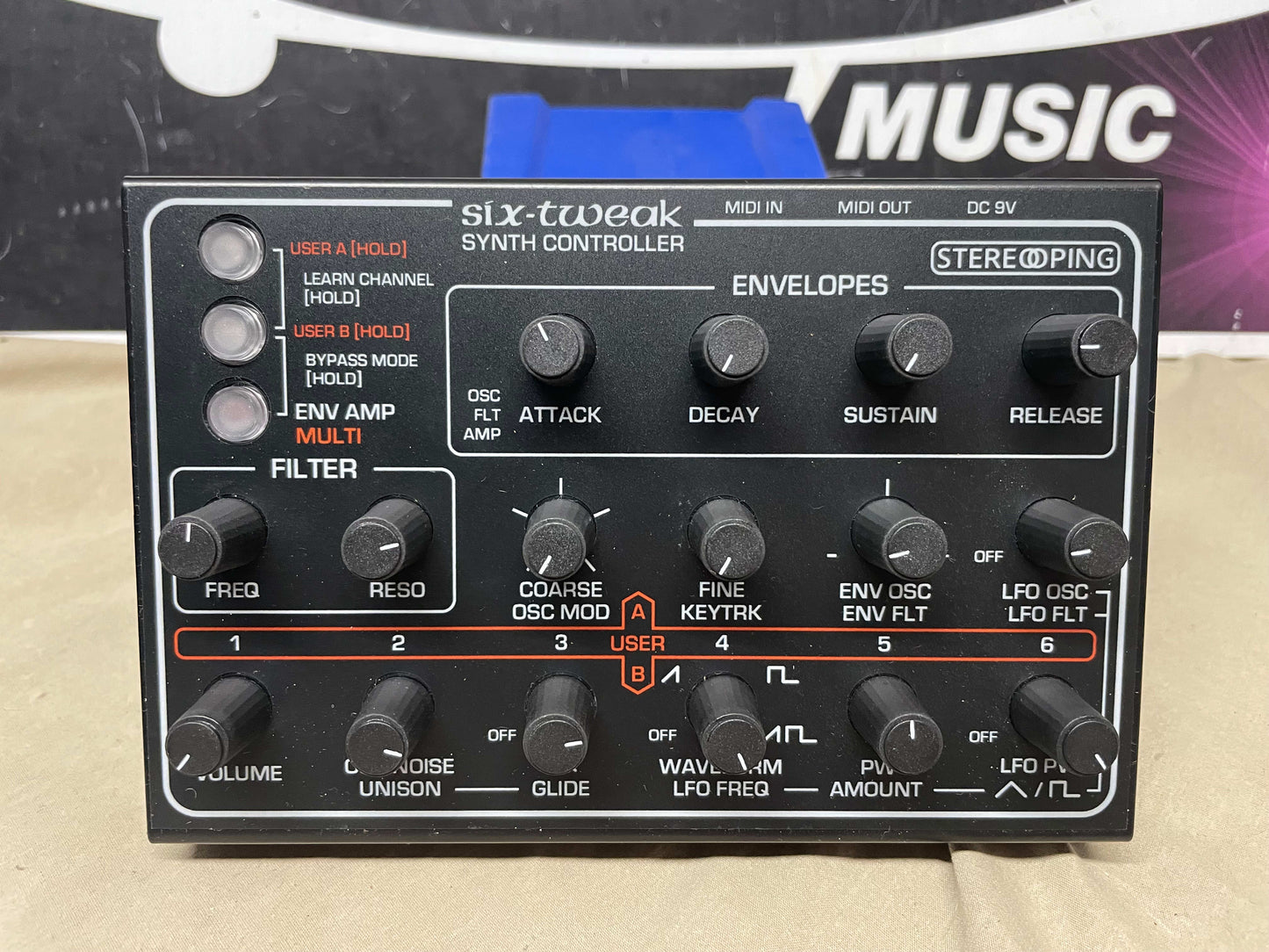 Stereoping CE-1 Six-Tweak Synthesizer MIDI Controller for Sequential Circuits SCI Six Trak 2015