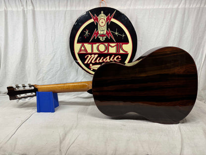 Kevin Mathers Concert Classical Acoustic Guitar - crack/hole in top - with Case 2006