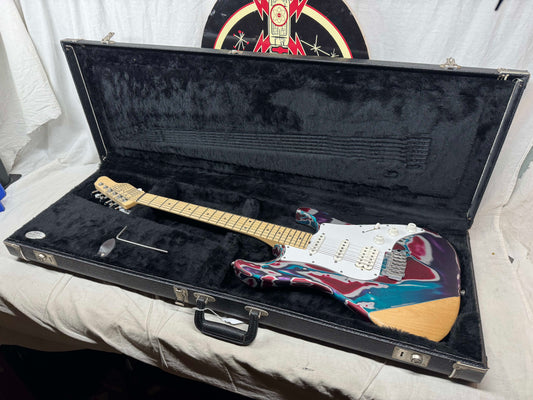 James Tyler Los Angeles Custom Shop Classic HSS S-style Guitar with Case - Psychedelic Vomit - s/n: 2158