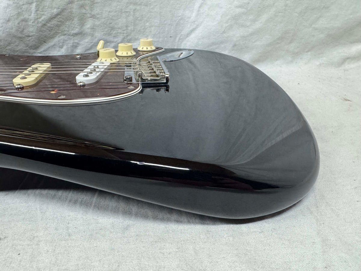 Fender American Professional Stratocaster HSS (modified to SSS) Shawbucker Guitar with Case 2016 - Black / Maple neck