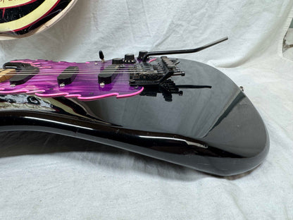 Squier by Fender MIJ Made In Japan Stratocaster Guitar with Floyd Rose + EMGs Upgrades + Case 1985 - 1986 - Black / Maple neck