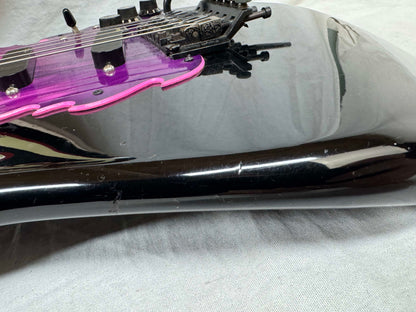 Squier by Fender MIJ Made In Japan Stratocaster Guitar with Floyd Rose + EMGs Upgrades + Case 1985 - 1986 - Black / Maple neck