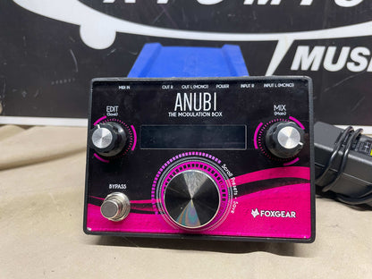 Foxgear Anubi Modulation Box Modulator Multi-Effects Pedal with Power Supply + Box