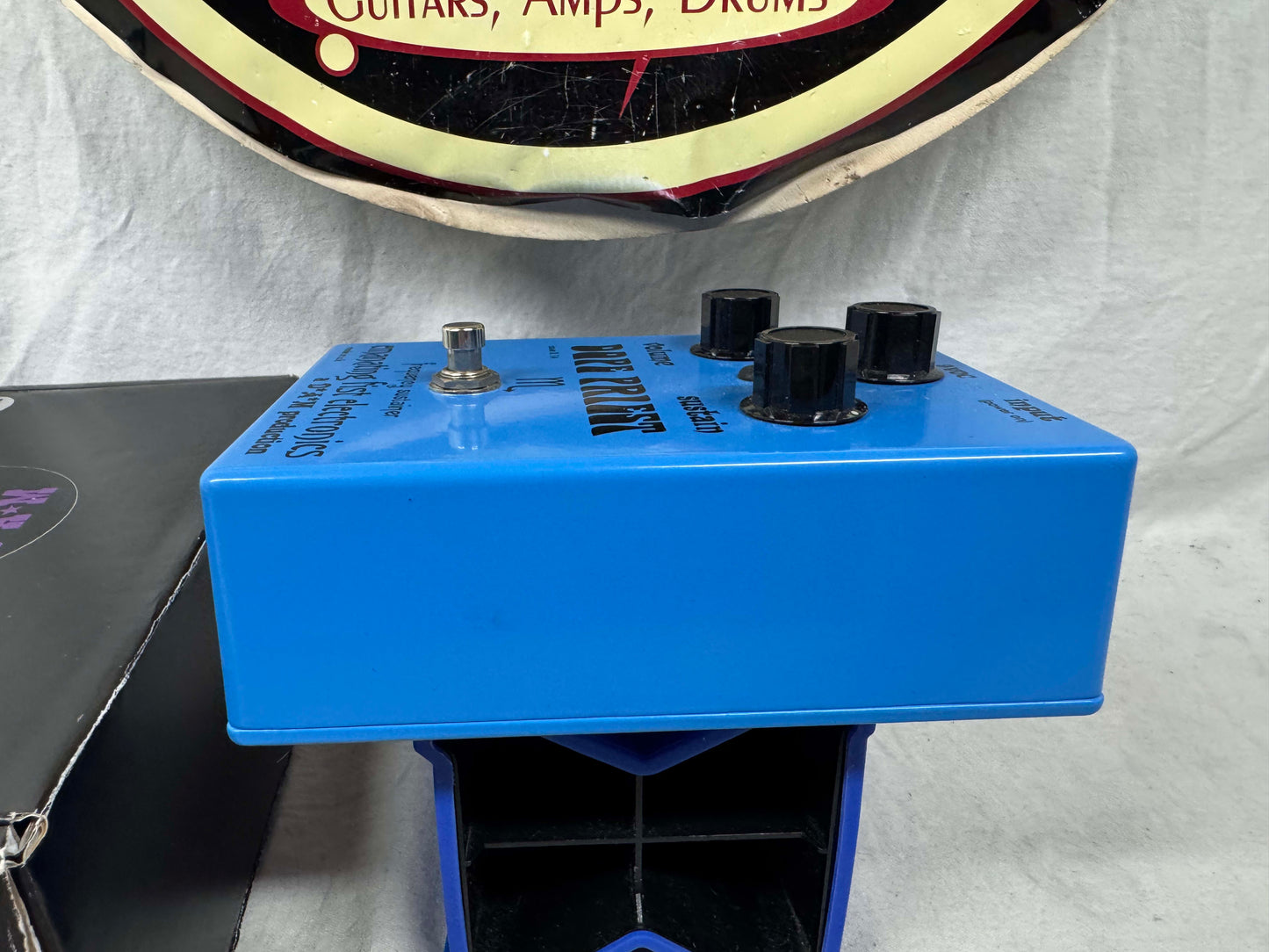 D*A*M Differential Audio Manifestationz x Emanating Fist Electronics Limited Edition DP-77 dp77 Dope Priest Frequency Sustainer Muffy Fuzz Pedal with Box - Limited Blue Colorway