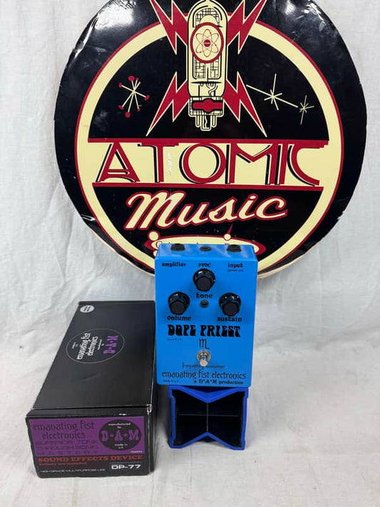 D*A*M Differential Audio Manifestationz x Emanating Fist Electronics Limited Edition DP-77 dp77 Dope Priest Frequency Sustainer Muffy Fuzz Pedal with Box