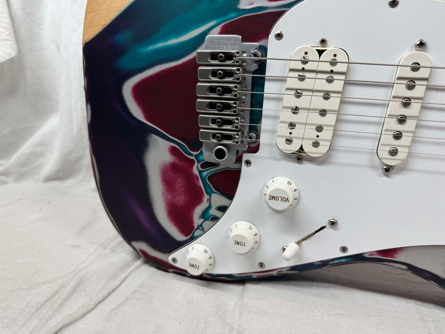 James Tyler Los Angeles Custom Shop Classic HSS S-style Guitar with Case - Psychedelic Vomit - s/n: 2158