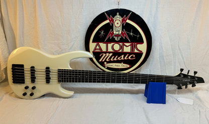 Carvin LB76 LB-76 6-string Bass with Case - s/n 43381 - Pearloid White