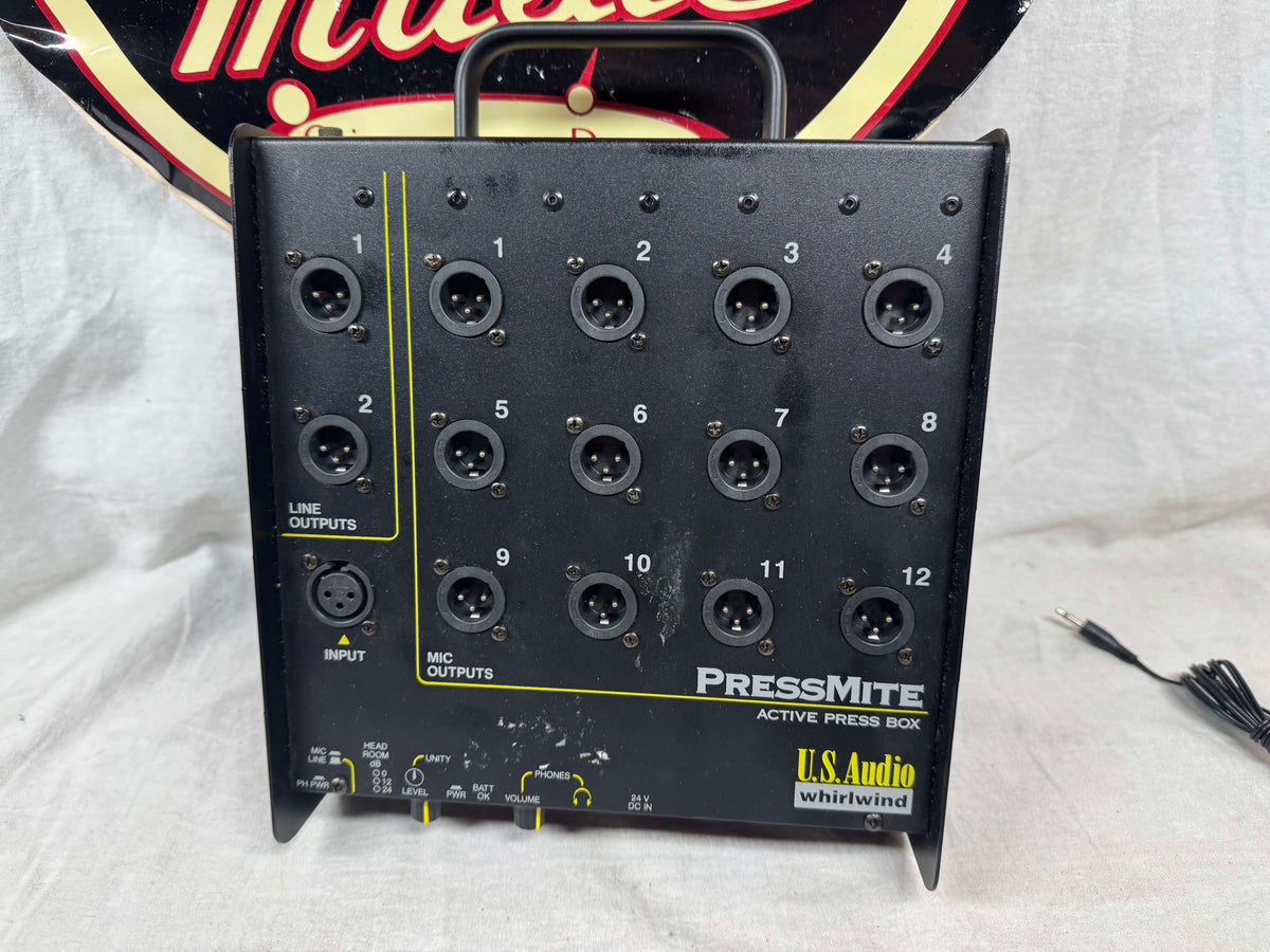 Whirlwind U.S. Audio PressMite press mite Active Press Box Mixer with Power Supply +Case