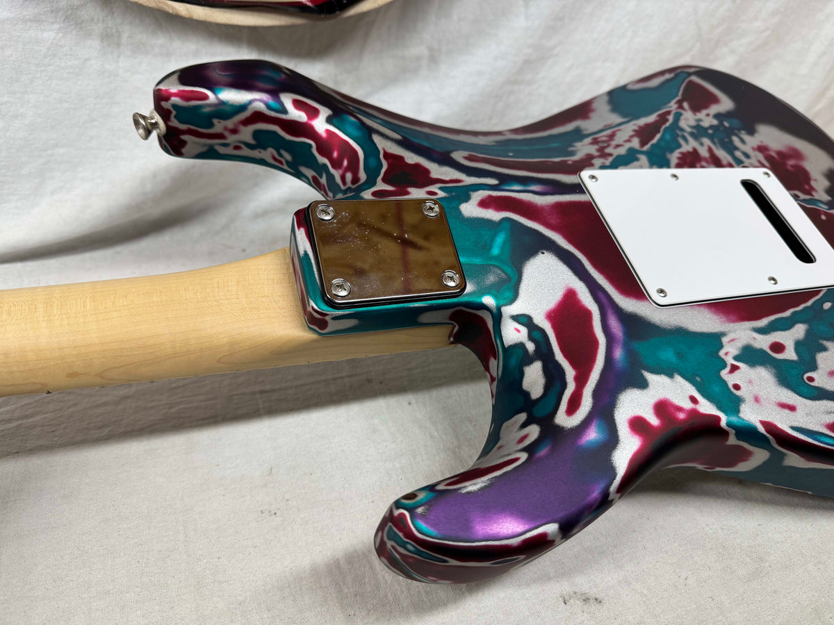 James Tyler Los Angeles Custom Shop Classic HSS S-style Guitar with Case - Psychedelic Vomit - s/n: 2158