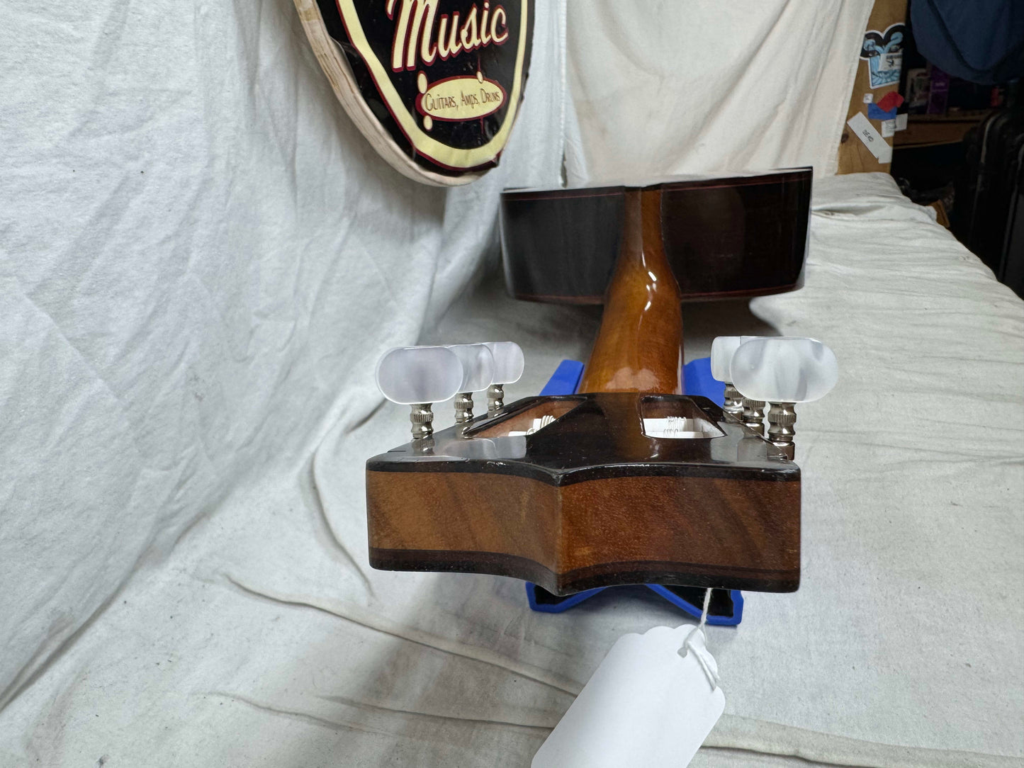 Kevin Mathers Concert Classical Acoustic Guitar - crack/hole in top - with Case 2006