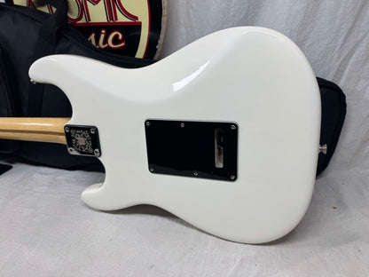 Fender American Performer Stratocaster Guitar with Rexylab Ultimate Strat upgrades/mods + Case 2023 - Arctic White / Rosewood fingerboard