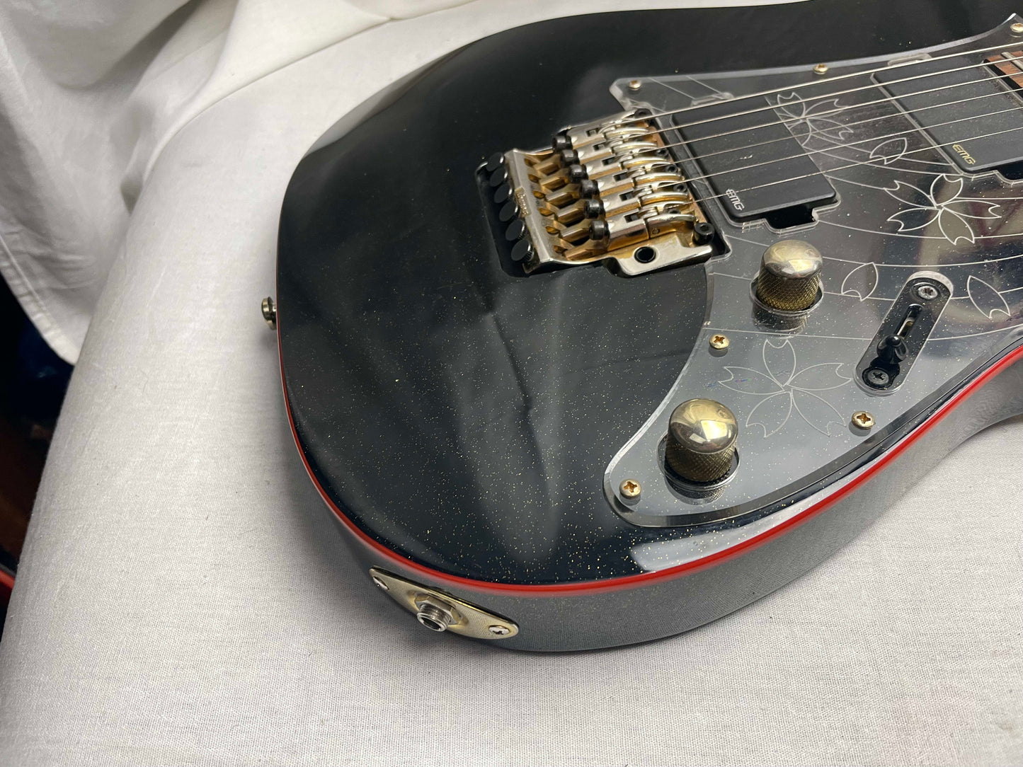 Ibanez RG Series RG08LTD Guitar 2008 Spring Special Limited Edition - Sakura Blast JPB Japan Black with Red Binding