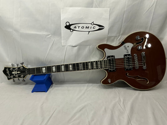 Hagstrom Alvar Limited Electric Guitar - Derby Brown Metallic