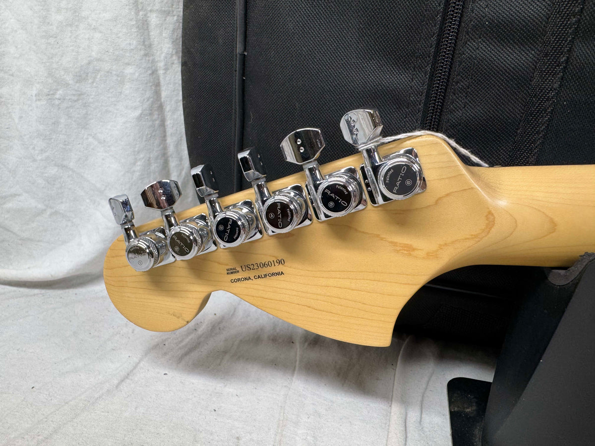 Fender American Performer Stratocaster Guitar with Rexylab Ultimate Strat upgrades/mods + Case 2023 - Arctic White / Rosewood fingerboard
