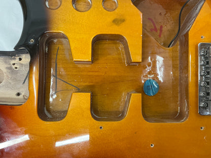 Fender PARTS Stratocaster Guitar - 2002 MIM Standard neck on ? body with WD pickguard + ? pickups