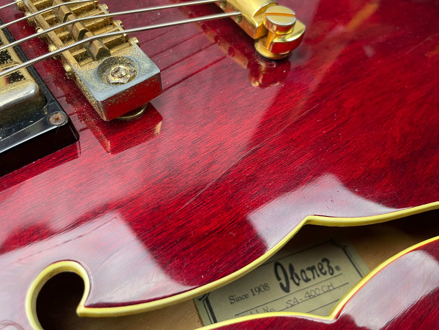 Ibanez SA-400CH SA-400 CH Semi-Hollowbody Guitar with Case - MIJ Made In Japan 1979 - Cherry