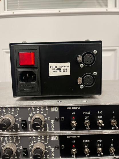 Quad Eight Electronics EQ-333c & MP-227di Equalizer + Microphone Preamp Modular Rack System *PAIR* with Power Supply
