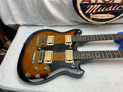 Ibanez Studio Series ST1200 Studio Twin 6/12 Double Neck doubleneck Guitar with Case MIJ Made In Japan 1978 - Brown Sunburst