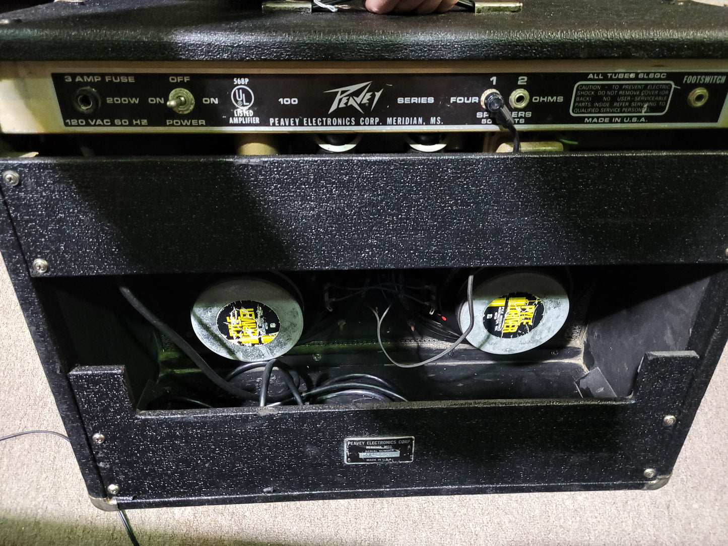 Peavey Classic 100 Series 50-Watt 2x12" Guitar Combo 1970s - Local Pickup Only