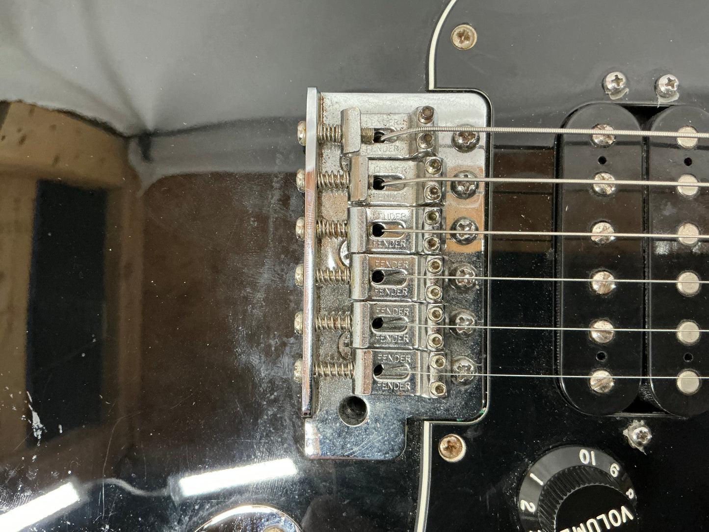 Fender Standard Stratocaster Electric Guitar NECK AND MIDDLE PICKUPS REPLACED - Black