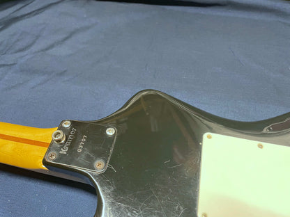 Kramer USA Voyager Series Guitar - modified! 1980s - Black with Lightning Bolt